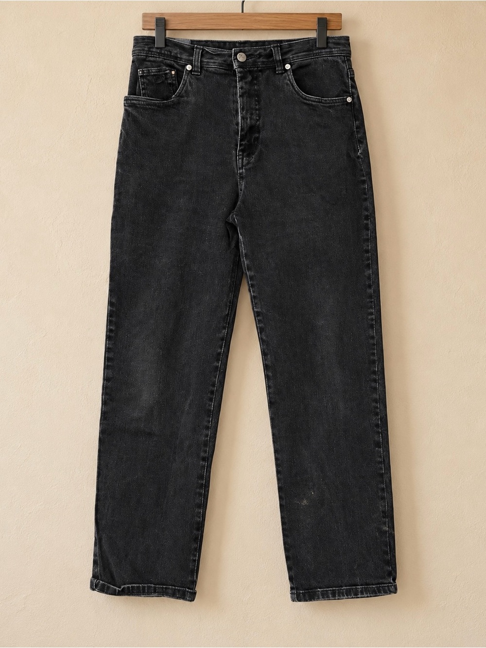 Gloria Vanderbilt Stretch Black Jeans Size 14 High Rise Straight Leg